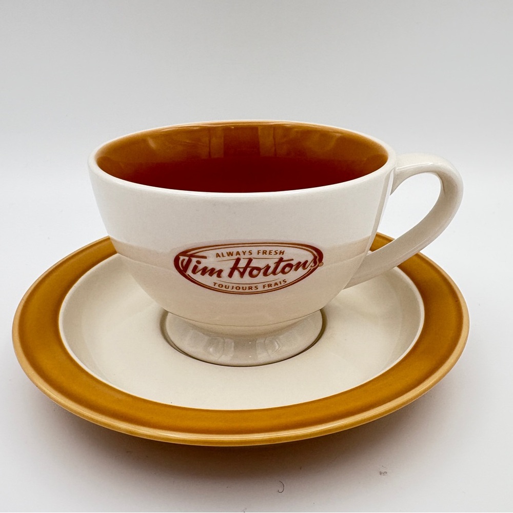 Tim Hortons "Always Fresh" Tea Cup and Saucer